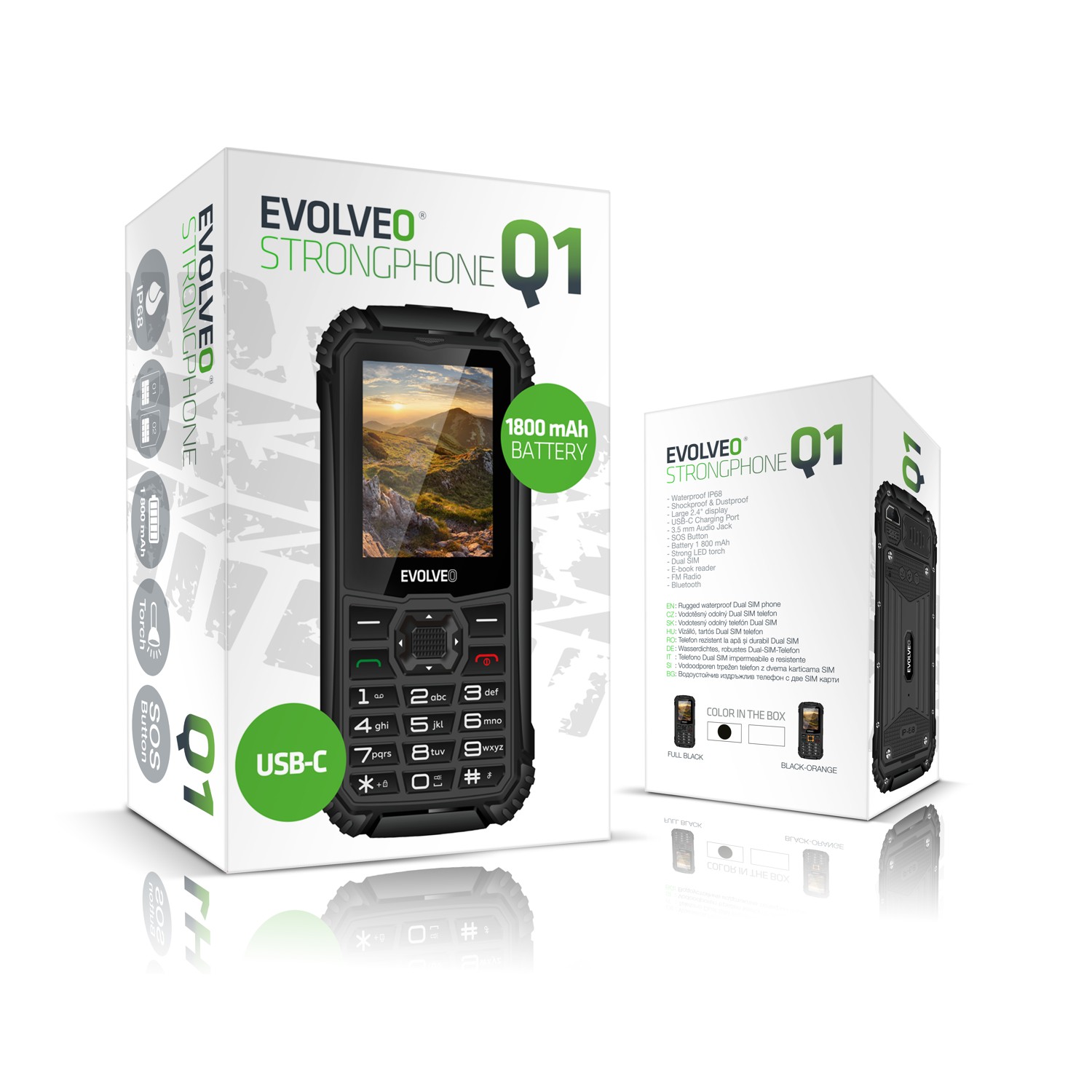 EVOLVEO StrongPhone Q1 čierny