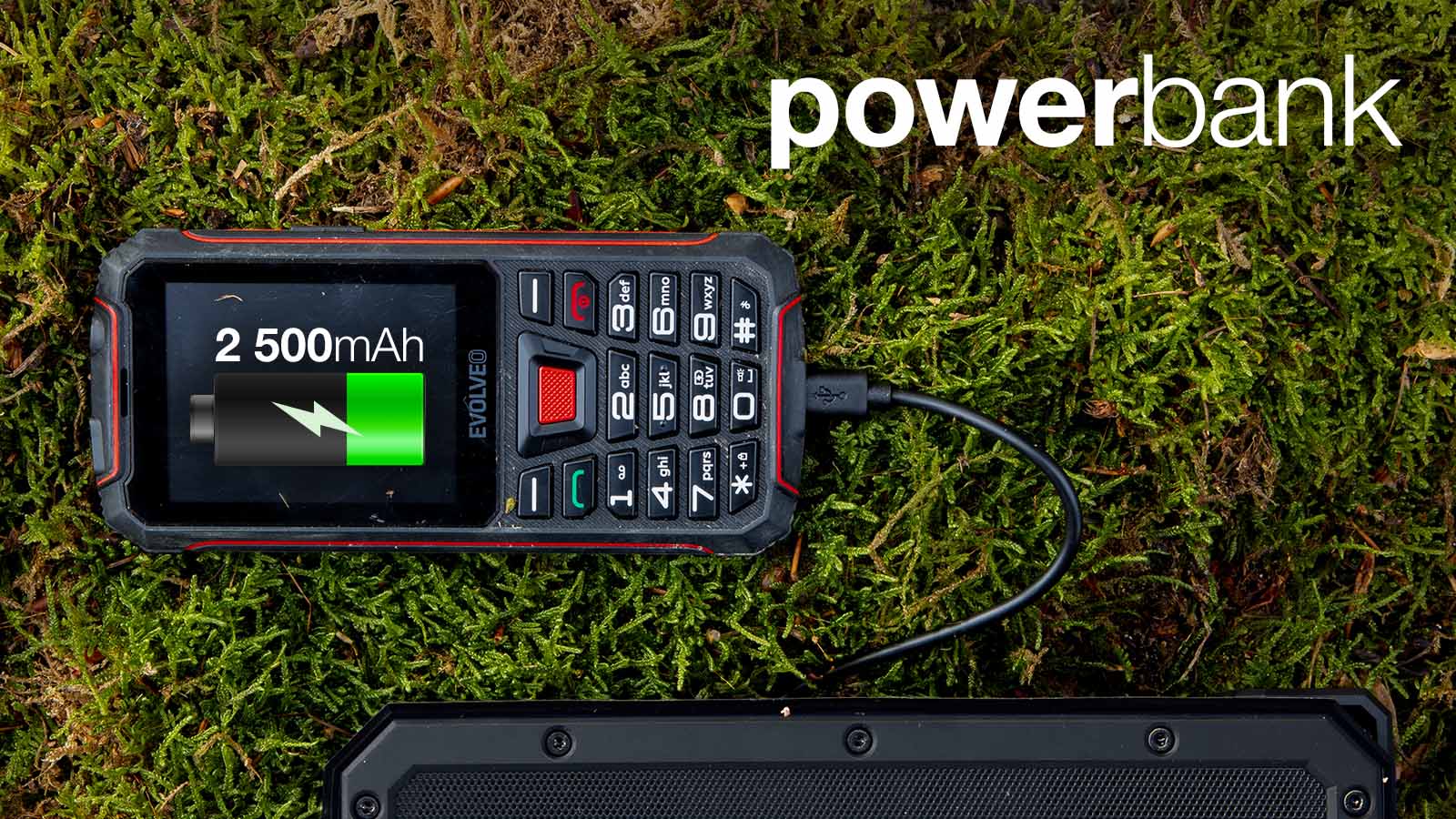 EVOLVEO StrongPhone W4 čierno-červený