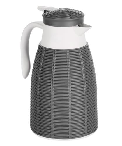 Excellent Houseware Dvojstenná termoska na servírovanie 1 l, sivá