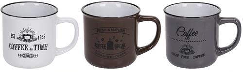 Excellent Houseware Hrnek keramika, sada 3 ks, 330 ml 