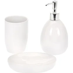 Excellent Houseware Kúpeľňová súprava DOLOMITE 3 ks, biela