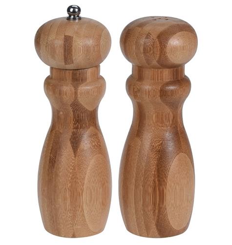  Excellent Houseware Mechanický mlynček na korenie a soľ Bamboo