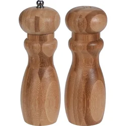  Excellent Houseware Mechanický mlýnek na pepř a sůl + solnička Bambus