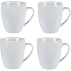 Excellent Houseware Porcelánový hrnček, sada 4 ks, 380 ml