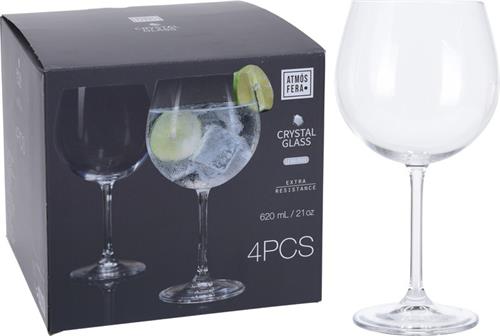 Excellent Houseware Sklenice na koktejl CRYSTALLINE, sada 4 ks, 620 ml