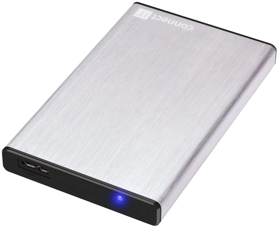 Externý box CONNECT IT LITE pre HDD 2,5" SATA, USB 3.0 strieborný