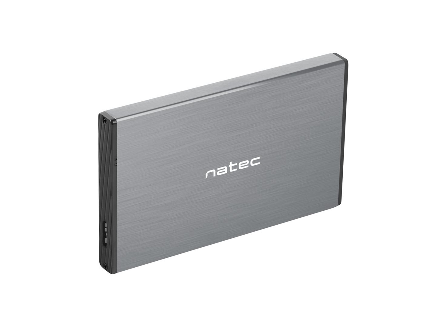 Externý HDD box Natec 2,5" USB 3.0 Rhino Go, sivý, hliníkové telo