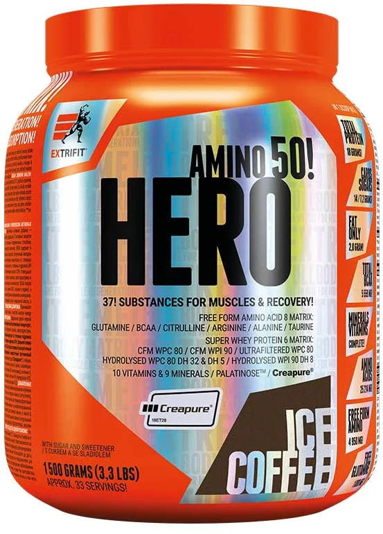 Extrifit Hero 1500 g - ľadová káva