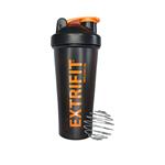 Extrifit Shaker 600 ml čierny, oranžové logo