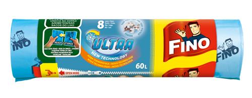 FINO Pytel do koše Ultra Aroma 60 l 8 ks - modré