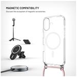 FIXED MagPure puzdro na krk s ružovou šnúrkou pre Apple iPhone 17