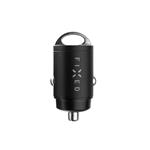 FIXED nabíjačka do auta s výstupom 2xUSB-C v miniatúrnom vyhotovení, podpora PD, 30 W, čierna