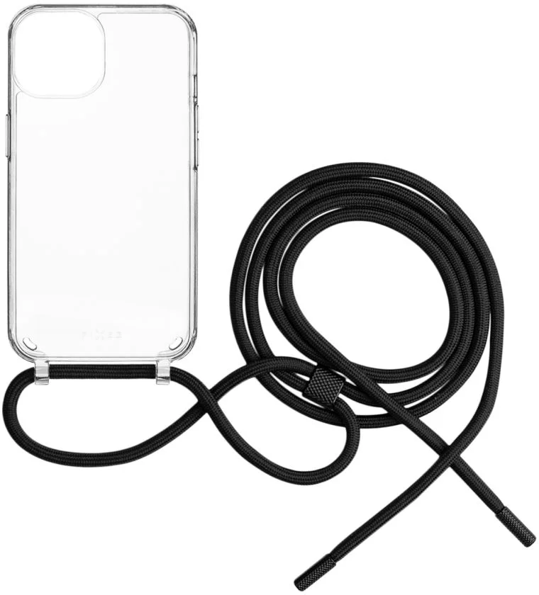 FIXED Pure Neck puzdro s čiernou šnúrkou pre Apple iPhone 15