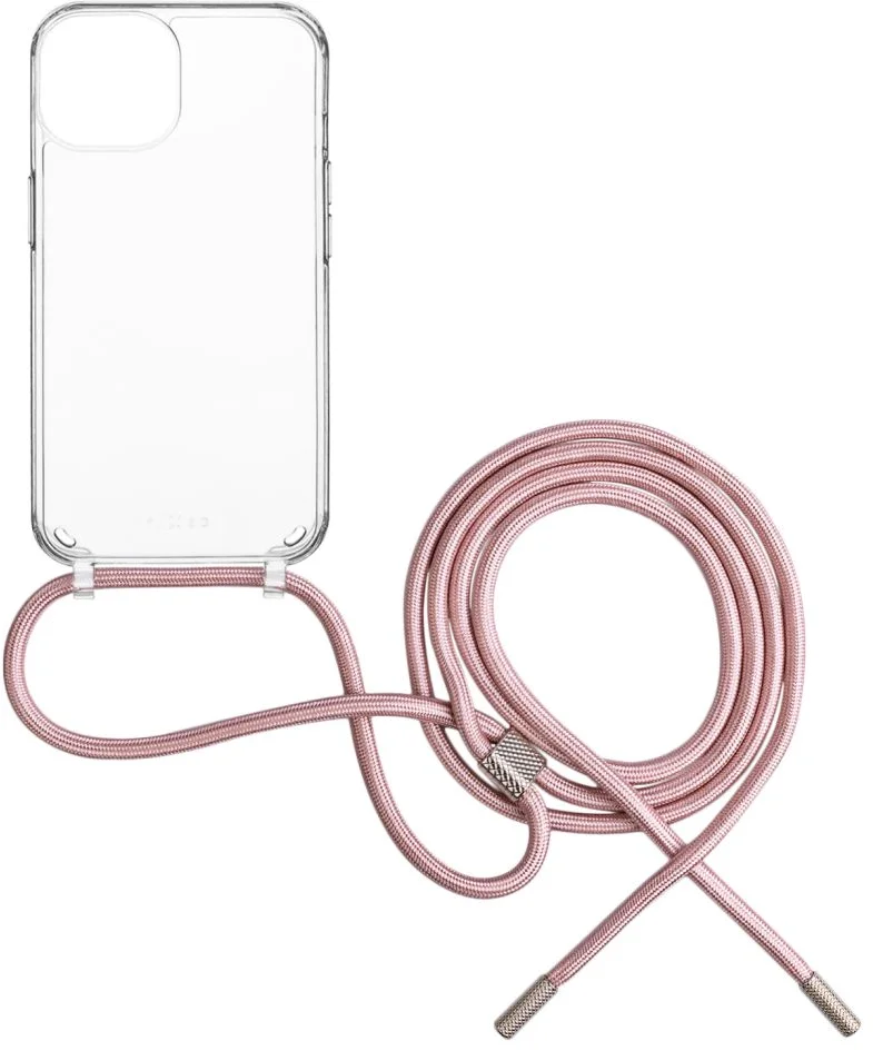 FIXED Pure Neck puzdro s ružovou šnúrkou pre Apple iPhone 15 Plus
