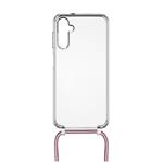 FIXED Pure Neck puzdro s ružovou šnúrkou pre Samsung Galaxy A14/A14 5G