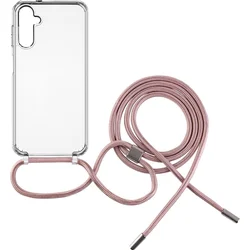 FIXED Pure Neck puzdro s ružovou šnúrkou pre Samsung Galaxy A14/A14 5G