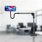 FIXED Relax – univerzálny držiak na tablet/telefón na upevnenie na stôl s otočným a nastaviteľným ramenom, čierny