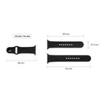 Fixed Silicone Strap set silikonových řemínků pro Apple Watch 42/44/45 mm, černý