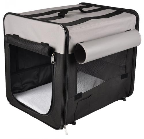 Flamingo Přepravka pro psy Smart Top Plus  černo-šedá 79x56x61cm