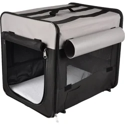 Flamingo Přepravka pro psy Smart Top Plus  černo-šedá 79x56x61cm