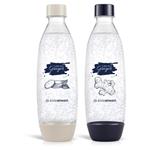 Fľaša SodaStream FUSE 2x1l Ginger Ale, béžová a modrá