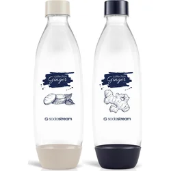 Fľaša SodaStream FUSE 2x1l Ginger Ale, béžová a modrá
