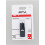 Flash disk Hama USB 3.0 Rotate, 32 GB, 70 MB/s, petrolejovo modrý