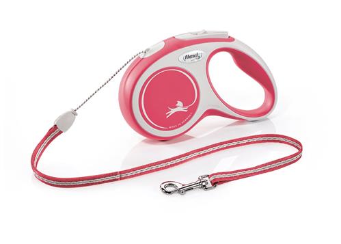 Flexi vodítko New Comfort S kábel 5m/12kg červené