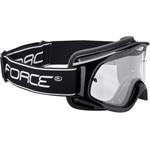 Sjezdové brýle FORCE CYKLO DOWNHILL - černé, čiré sklo