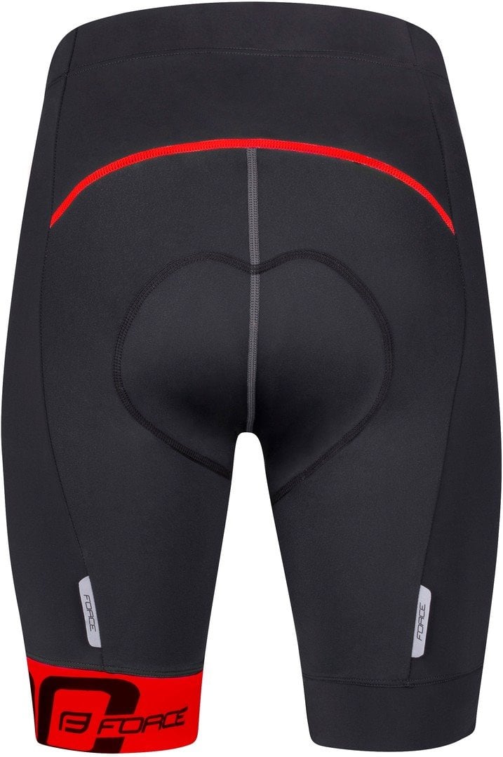 FORCE kraťasy do pasu s vložkou B30, črn-červené vel.XS