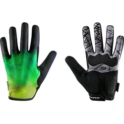 FORCE MTB CORE letné rukavice, fluo zelené veľkosť L