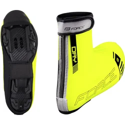 FORCE PU DRY MTB návleky na tretry, fluo vel.L