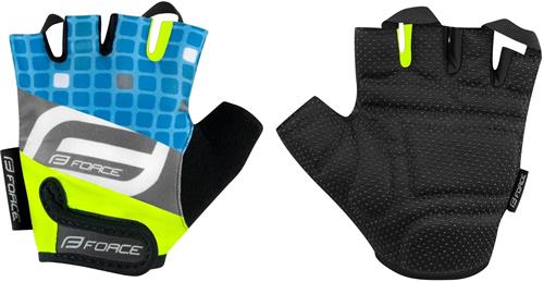 FORCE SQUARE KID, fluo-modré rukavice vel.XL