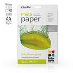 Fotopapier COLORWAY/ lesklý samolepiaci 135g/m2, A4/ 50 ks