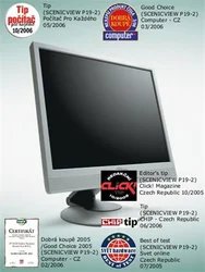 FSC 19" LCD P19-2P, 8ms, 1000:1, Pivot, DVI, repro, Grey