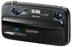 FUJIFILM kompakt FinePix Real 3D W3, 10MPix, 3x zoom, černá, HD video, HDMI, 3D, 3,5" LCD