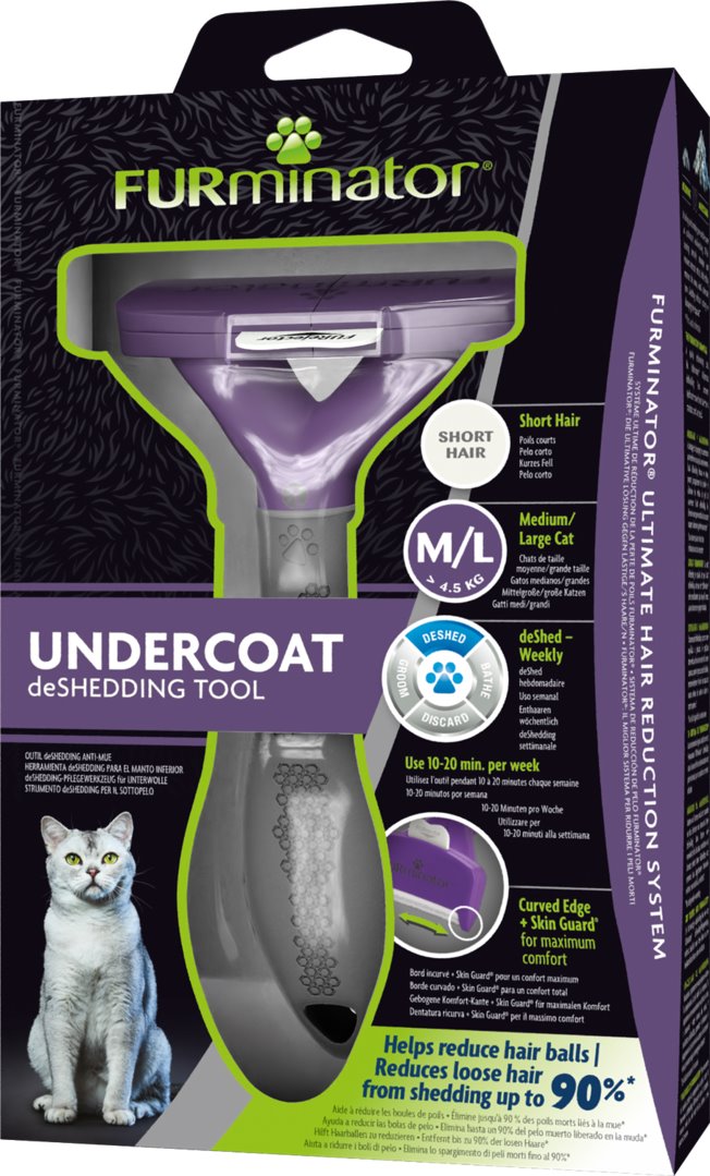 FURminator Rake M/L Krátkosrstá srsť pre mačky