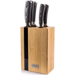 G21 Gourmet Rustic sada nožov 5 ks + bambusový blok
