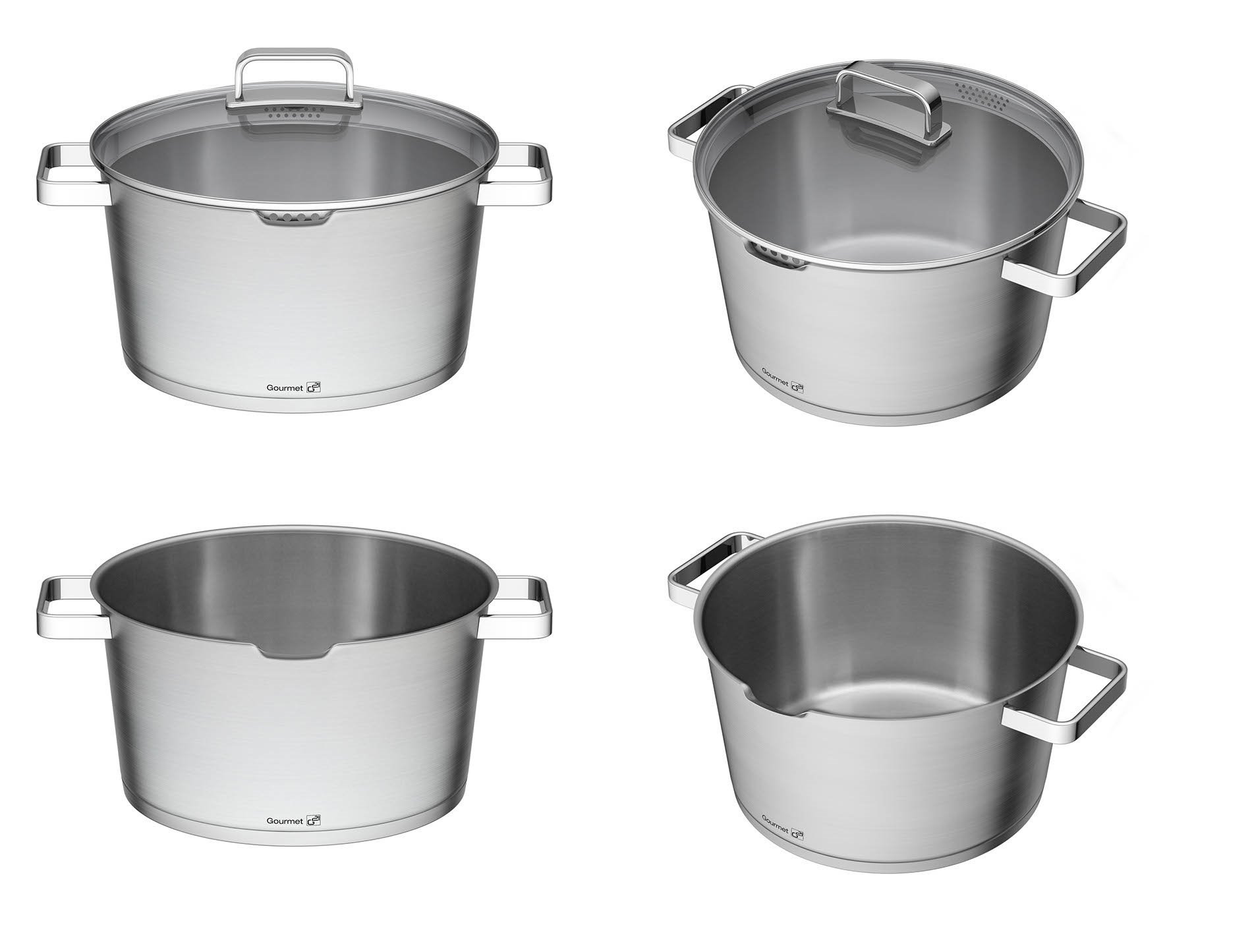G21 Hrniec Gourmet Magic s cedníkom 28 cm s pokrievkou, nerez G21-002N