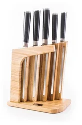 G21 Sada nožů Gourmet Massive 5 ks + bambusový blok NB-P2314 - Kuchyňské nože a příbory