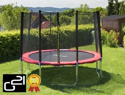 G21 Trampolína 305cm + ochranná síť, červená