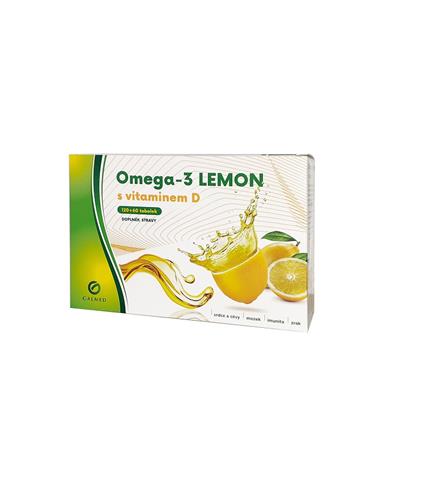 GALMED Omega-3 Lemon rybí olej s Vitaminem D, 180 tob