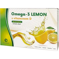 GALMED Omega-3 Lemon rybí olej s Vitaminem D, 180 tob