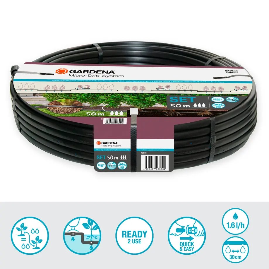 Gardena 13501-20 MDS Startovní Set pro živé ploty/keře 50 m