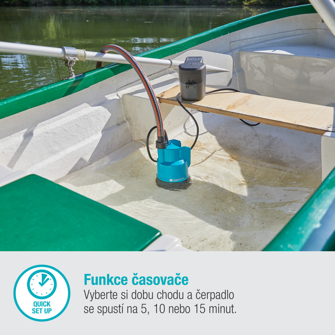 Gardena 14600-20 Ponorné čerpadlo na čistú vodu 2000/2 18V P4A - sada