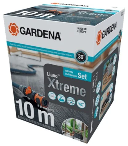 Gardena 18490-20 Textilná hadica Liano Xtreme 10 m s adaptérom pre vnútorné batérie