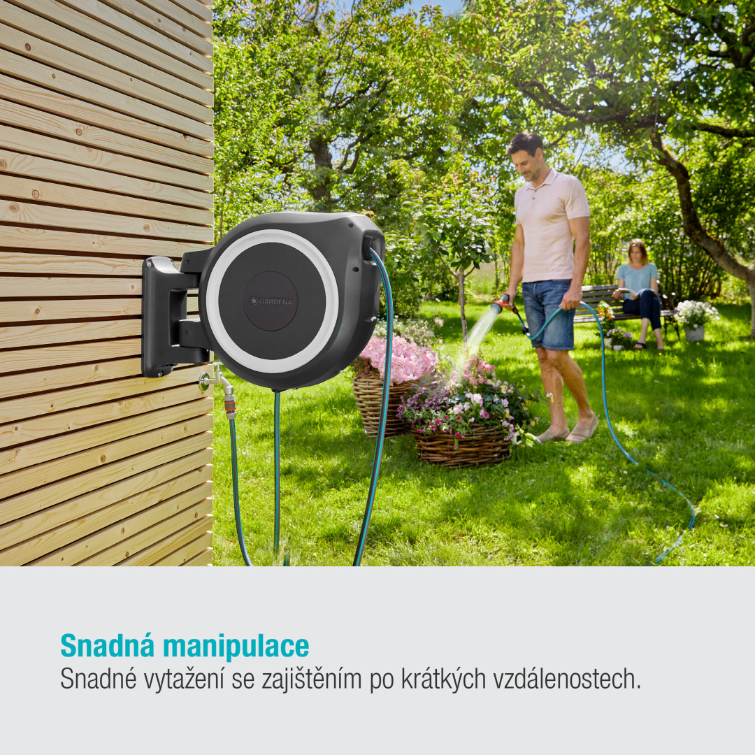 Gardena 18622-20 Nástenný box na hadicu Rollup m/l biely