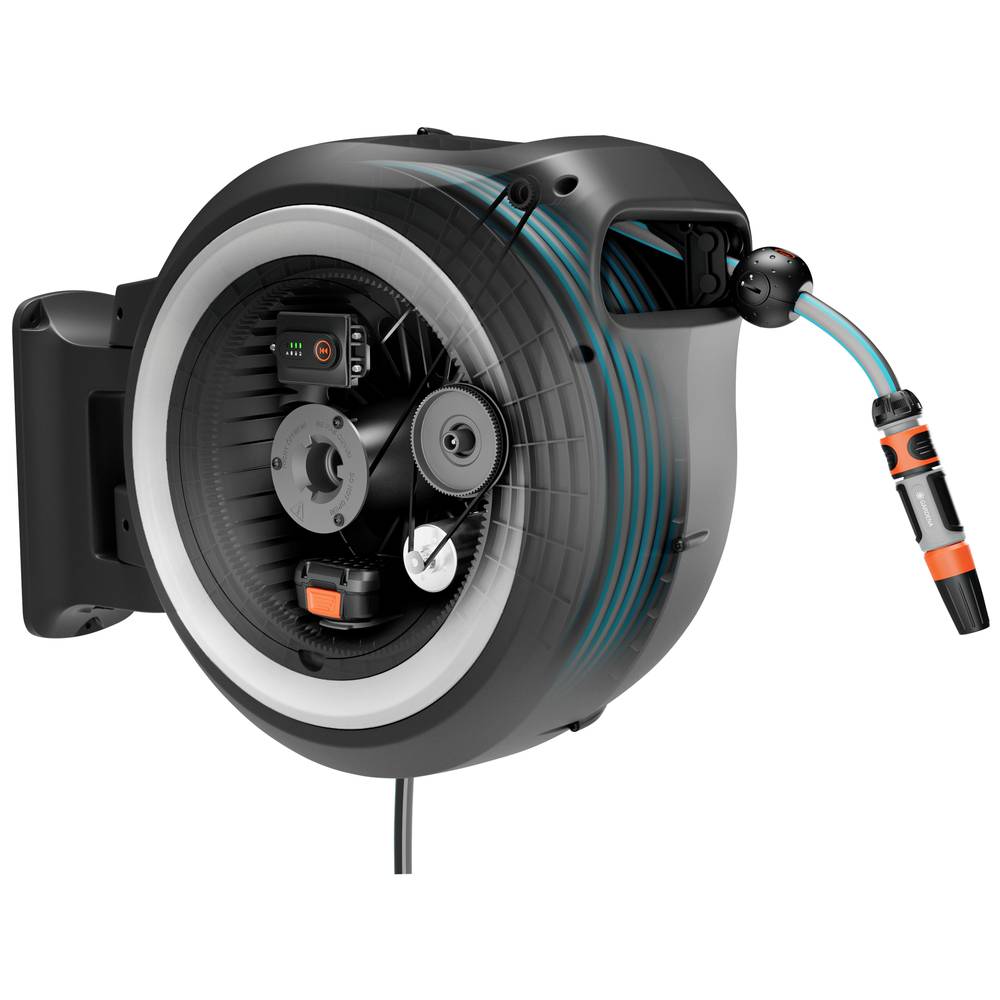 Gardena 18642-20 Nástěnný box na hadici PowerRoll XL- sada, bílý