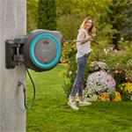 Gardena 18645-20 Akumulátorový nástenný box na hadicu PowerRoll XXL - sada, tyrkysová