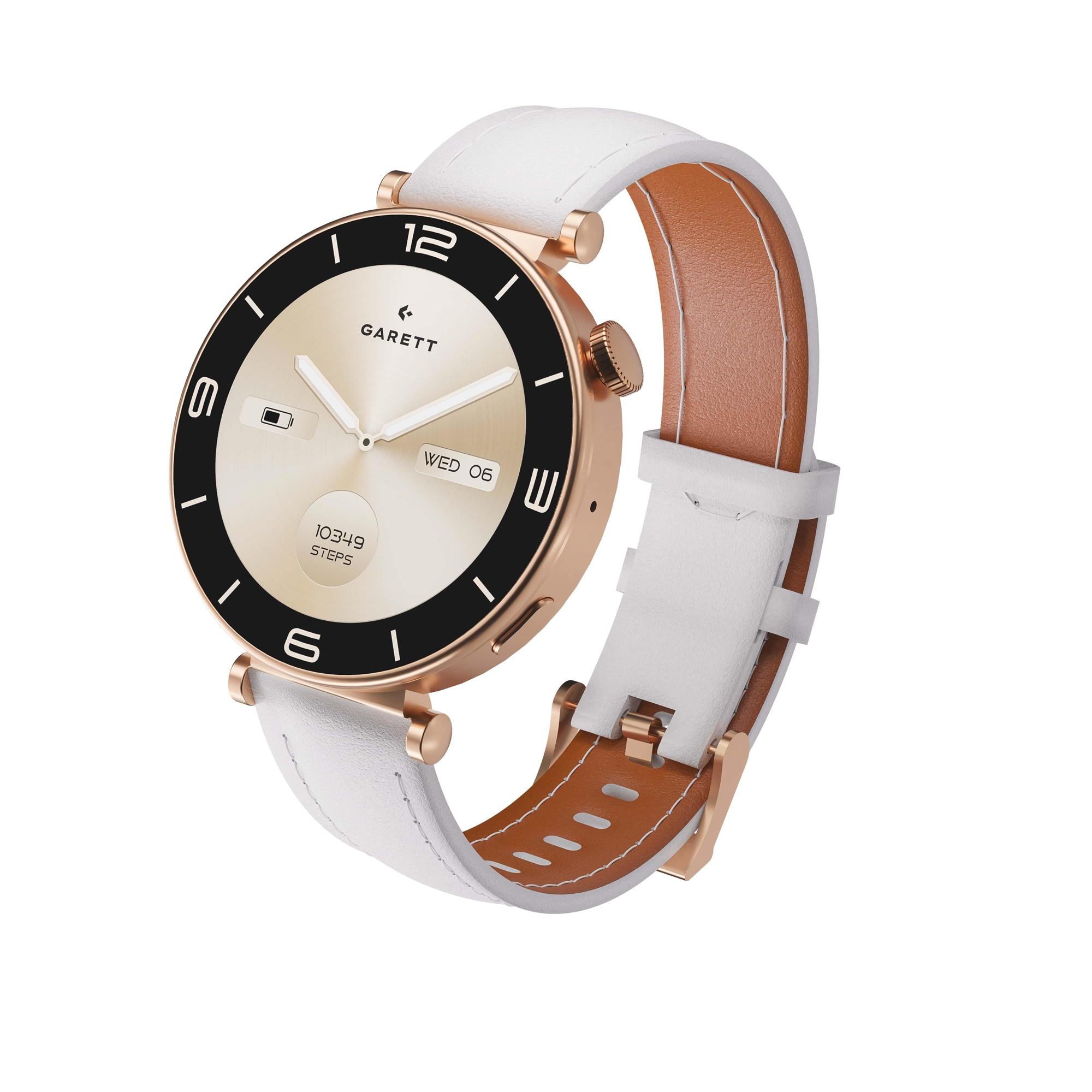 Garett Smartwatch ROSE gold, Mesh steel